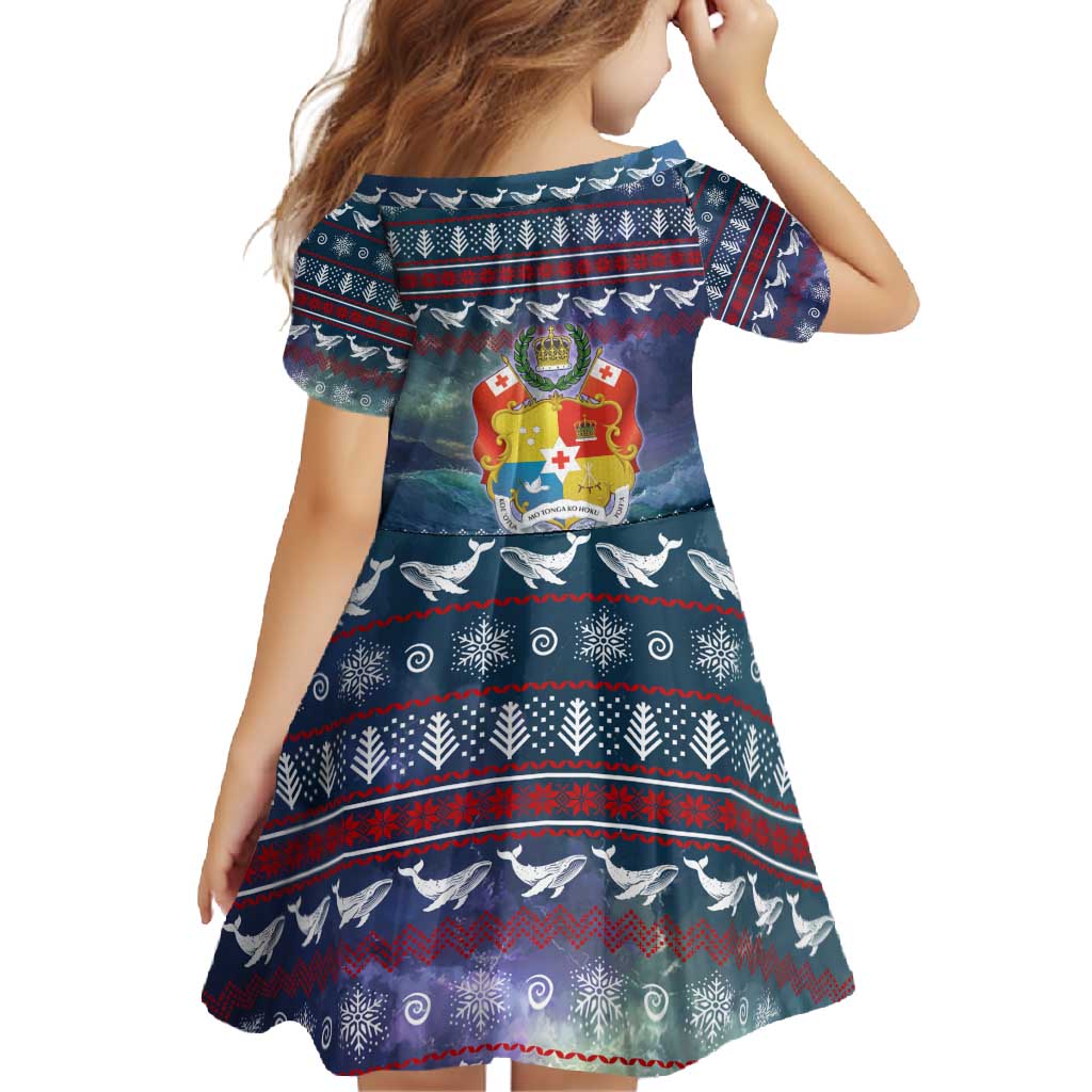 Tonga Christmas Family Matching Summer Maxi Dress and Hawaiian Shirt with Singing Whale Ocean Scene National Coat of Arms TS04 - Polynesian Pride