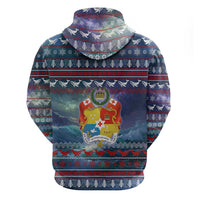 Tonga Christmas Hoodie with Singing Whale Ocean Scene National Coat of Arms - Polynesian Pride