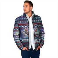 Tonga Christmas Padded Jacket with Singing Whale Ocean Scene National Coat of Arms TS04 - Polynesian Pride