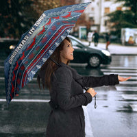 Tonga Christmas Umbrella with Singing Whale Ocean Scene National Coat of Arms - Polynesian Pride