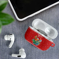 Tonga Christmas AirPods Case with Sea Turtle Coral Reef Design Snowflake Pattern and National Emblem - Polynesian Pride