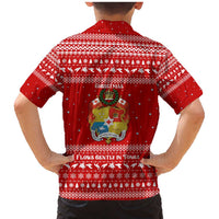 Tonga Christmas Family Matching Mermaid Dress and Hawaiian Shirt with Sea Turtle Coral Reef Design Snowflake Pattern and National Emblem TS04 - Polynesian Pride