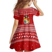 Tonga Christmas Family Matching Mermaid Dress and Hawaiian Shirt with Sea Turtle Coral Reef Design Snowflake Pattern and National Emblem TS04 - Polynesian Pride