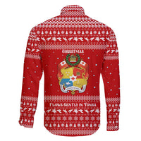 Tonga Christmas Family Matching Mermaid Dress and Hawaiian Shirt with Sea Turtle Coral Reef Design Snowflake Pattern and National Emblem TS04 - Polynesian Pride