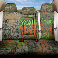 Yeah Nah Graffiti Skull New Zealand Slang Back Car Seat Cover Kiwi Grunge Brick Wall and Bold Urban Street Art TS04 One Size Multicolor - Polynesian Pride