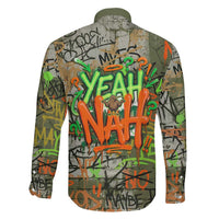 Yeah Nah Graffiti Skull New Zealand Slang Family Matching Summer Maxi Dress and Hawaiian Shirt Kiwi Grunge Brick Wall and Bold Urban Street Art TS04 - Polynesian Pride