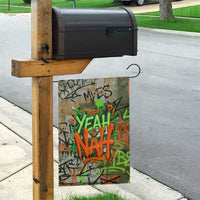 Yeah Nah Graffiti Skull New Zealand Slang Garden Flag Kiwi Grunge Brick Wall and Bold Urban Street Art TS04 - Polynesian Pride