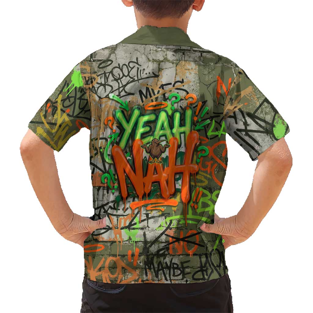 Yeah Nah Graffiti Skull New Zealand Slang Hawaiian Shirt Kiwi Grunge Brick Wall and Bold Urban Street Art TS04 - Polynesian Pride