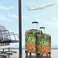 Yeah Nah Graffiti Skull New Zealand Slang Luggage Cover Kiwi Grunge Brick Wall and Bold Urban Street Art TS04 - Polynesian Pride