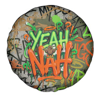 Yeah Nah Graffiti Skull New Zealand Slang Spare Tire Cover Kiwi Grunge Brick Wall and Bold Urban Street Art TS04 - Polynesian Pride