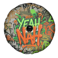 Yeah Nah Graffiti Skull New Zealand Slang Spare Tire Cover Kiwi Grunge Brick Wall and Bold Urban Street Art TS04 - Polynesian Pride