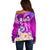 Hawaii Plumeria Flower Off Shoulder Sweater Plumeria FLowers And Polynesian Pattern TS04 - Polynesian Pride