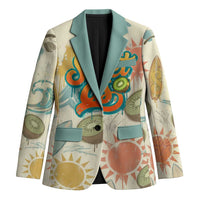 NZ Slang Sweet As Kiwi Shaka Sign Blazer New Zealand Surfboards Sun and Tropical Beach Retro