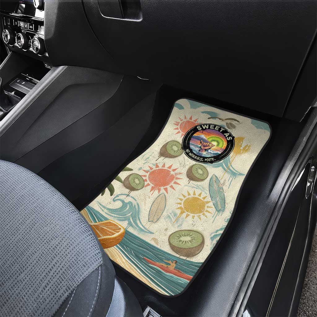 NZ Slang Sweet As Kiwi Shaka Sign Car Mats New Zealand Surfboards Sun and Tropical Beach Retro TS04 - Polynesian Pride