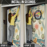 NZ Slang Sweet As Kiwi Shaka Sign Door Cover New Zealand Surfboards Sun and Tropical Beach Retro TS04 - Polynesian Pride