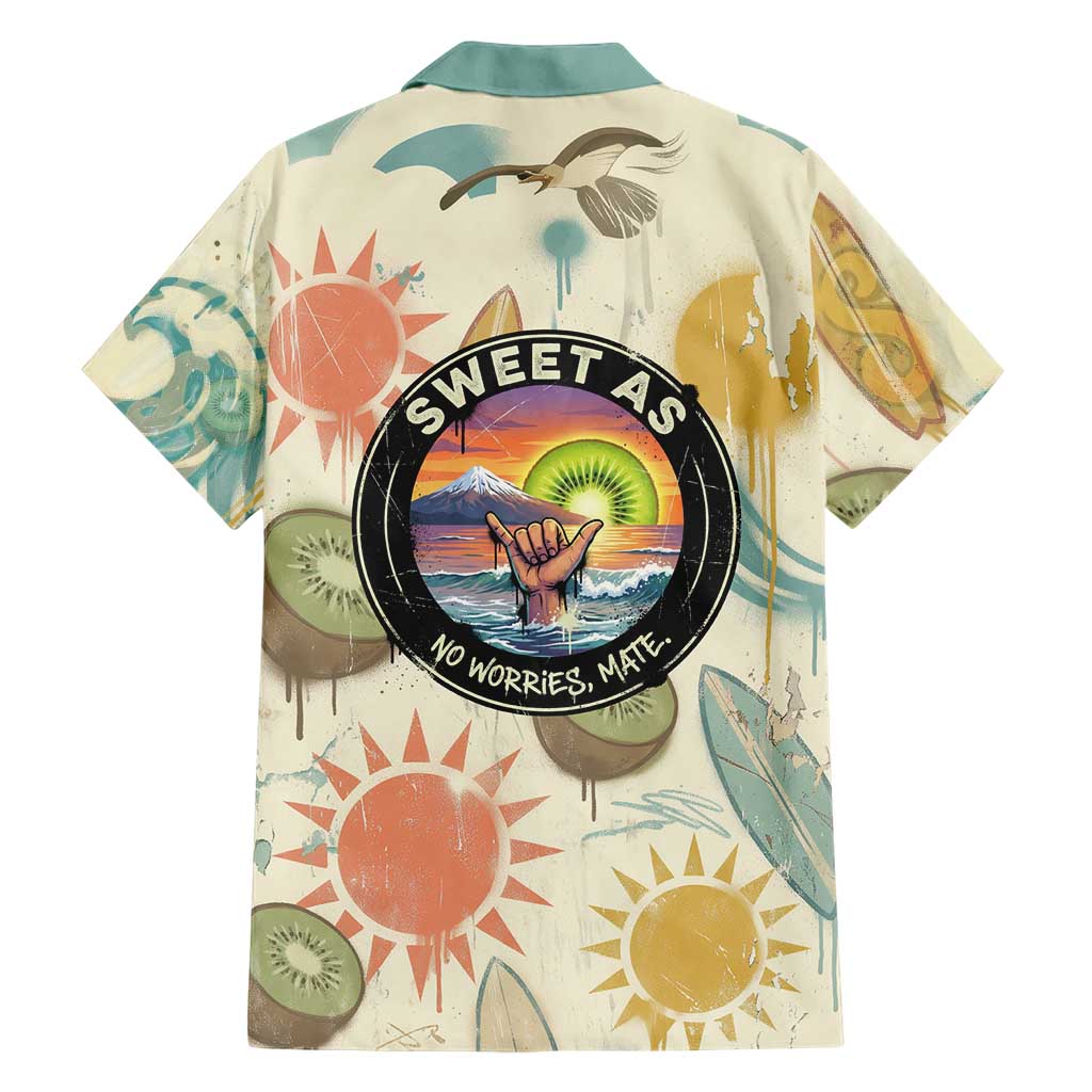 NZ Slang Sweet As Kiwi Shaka Sign Family Matching Long Sleeve Bodycon Dress and Hawaiian Shirt New Zealand Surfboards Sun and Tropical Beach Retro TS04 - Polynesian Pride