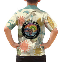 NZ Slang Sweet As Kiwi Shaka Sign Family Matching Off Shoulder Maxi Dress and Hawaiian Shirt New Zealand Surfboards Sun and Tropical Beach Retro TS04 - Polynesian Pride
