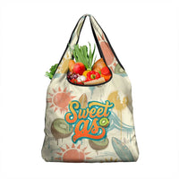 NZ Slang Sweet As Kiwi Shaka Sign Grocery Bag New Zealand Surfboards Sun and Tropical Beach Retro TS04 1-pack One Size Beige - Polynesian Pride