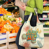 NZ Slang Sweet As Kiwi Shaka Sign Grocery Bag New Zealand Surfboards Sun and Tropical Beach Retro TS04 - Polynesian Pride
