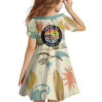 NZ Slang Sweet As Kiwi Shaka Sign Kid Short Sleeve Dress New Zealand Surfboards Sun and Tropical Beach Retro TS04 - Polynesian Pride