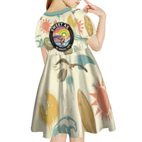 NZ Slang Sweet As Kiwi Shaka Sign Kid Short Sleeve Dress New Zealand Surfboards Sun and Tropical Beach Retro TS04 - Polynesian Pride