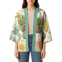 NZ Slang Sweet As Kiwi Shaka Sign Kimono New Zealand Surfboards Sun and Tropical Beach Retro TS04 - Polynesian Pride