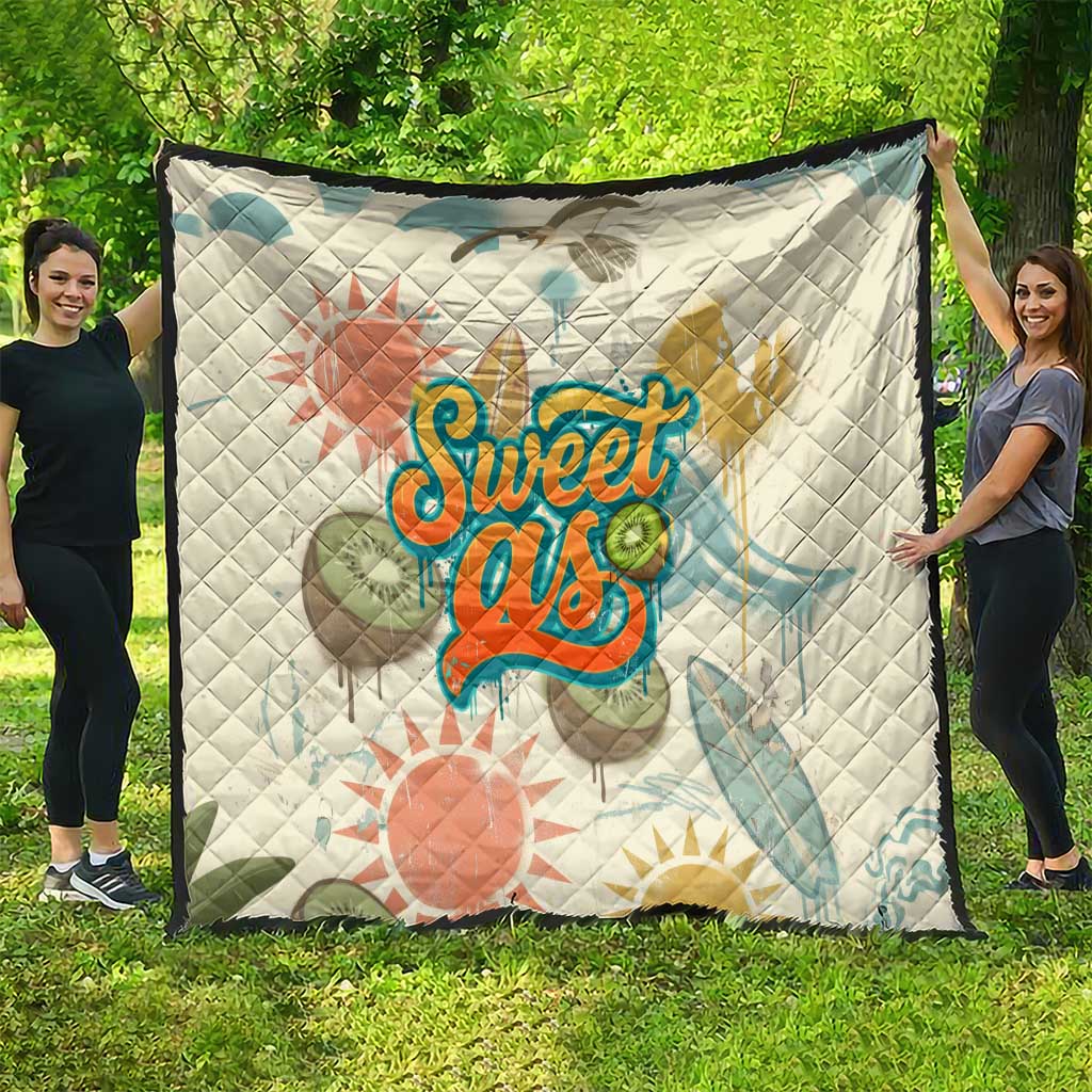 NZ Slang Sweet As Kiwi Shaka Sign Quilt New Zealand Surfboards Sun and Tropical Beach Retro TS04 - Polynesian Pride
