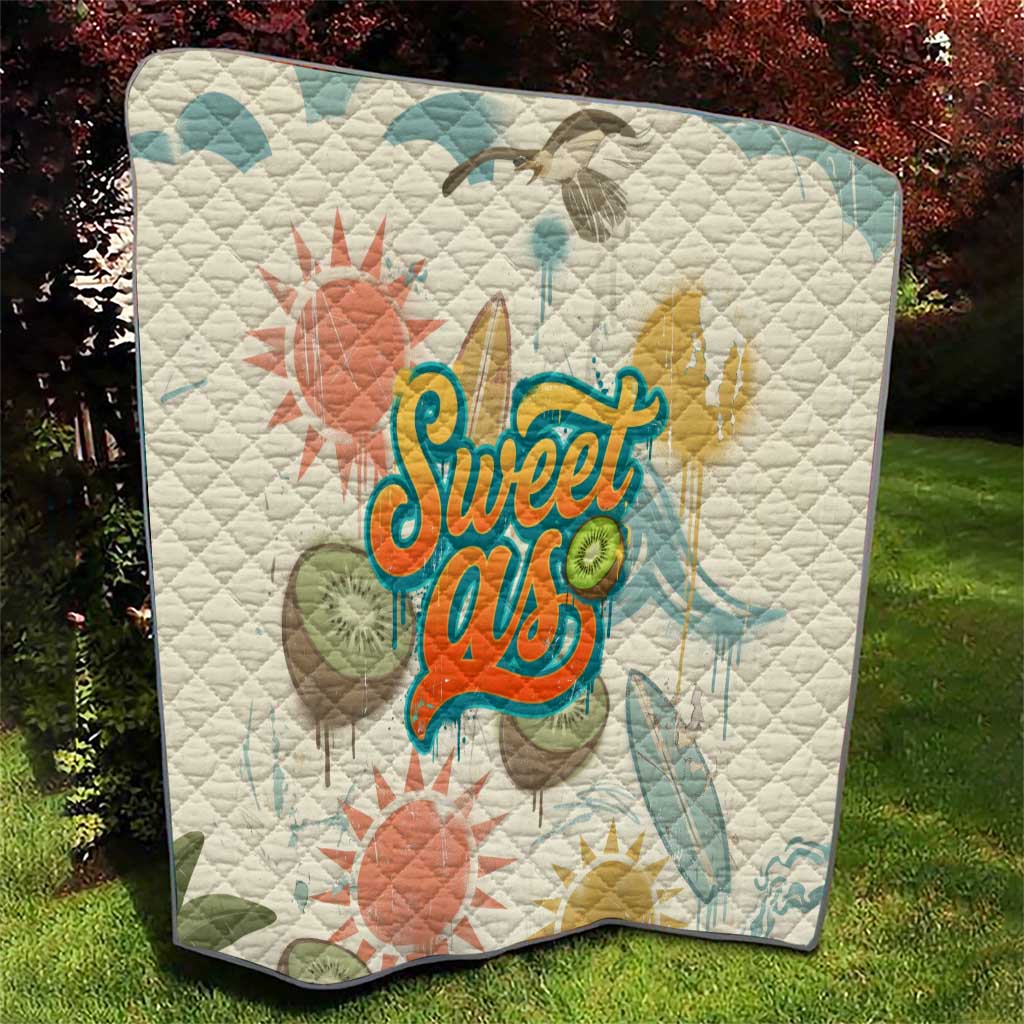 NZ Slang Sweet As Kiwi Shaka Sign Quilt New Zealand Surfboards Sun and Tropical Beach Retro TS04 - Polynesian Pride