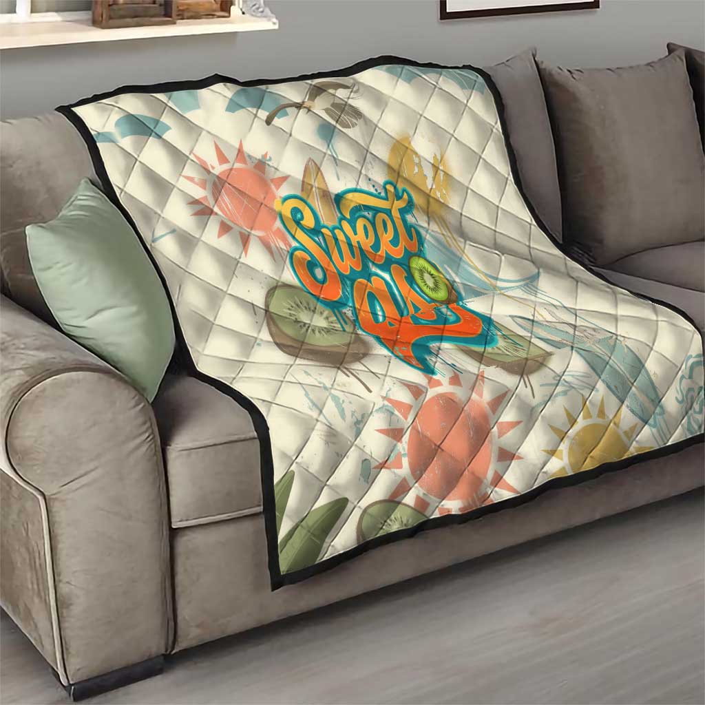 NZ Slang Sweet As Kiwi Shaka Sign Quilt New Zealand Surfboards Sun and Tropical Beach Retro TS04 - Polynesian Pride