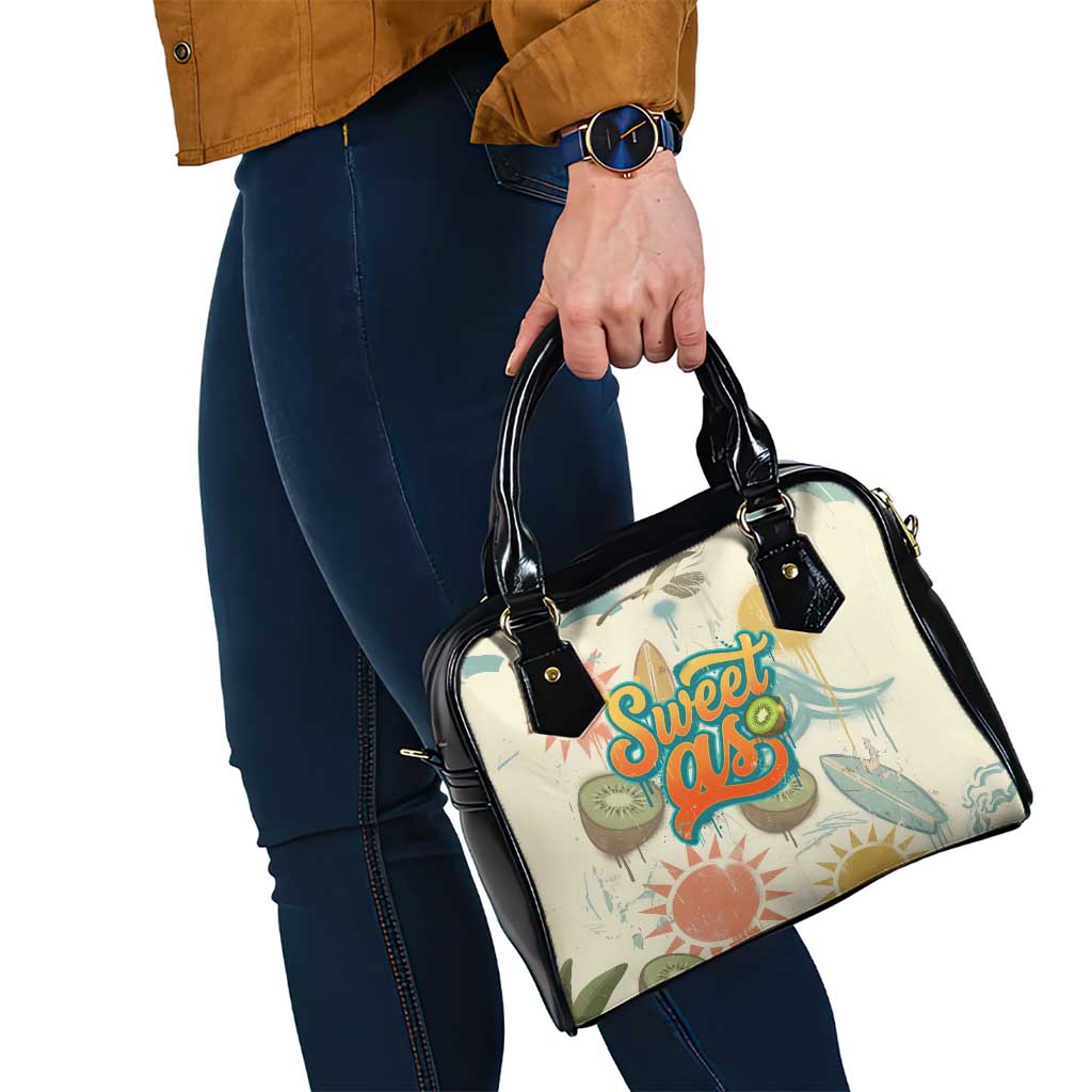 NZ Slang Sweet As Kiwi Shaka Sign Shoulder Handbag New Zealand Surfboards Sun and Tropical Beach Retro TS04 - Polynesian Pride
