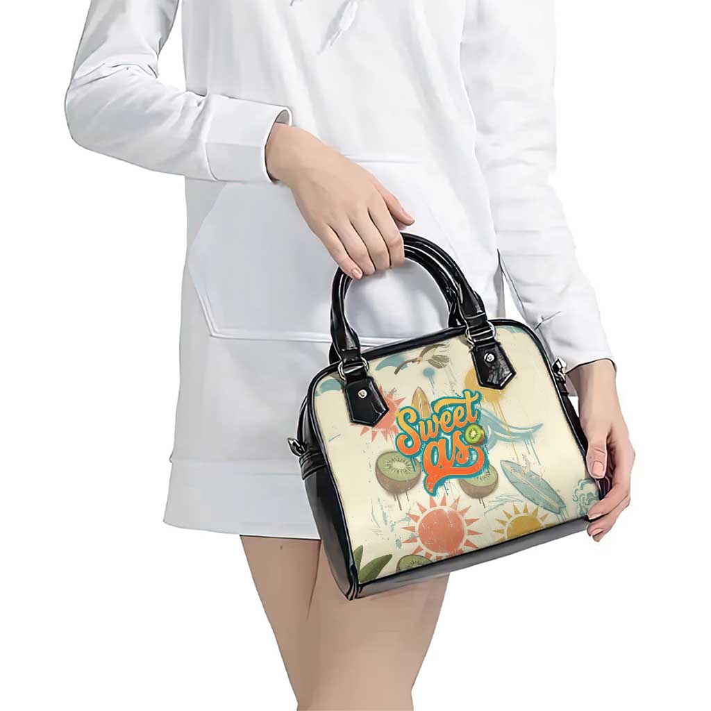 NZ Slang Sweet As Kiwi Shaka Sign Shoulder Handbag New Zealand Surfboards Sun and Tropical Beach Retro TS04 - Polynesian Pride