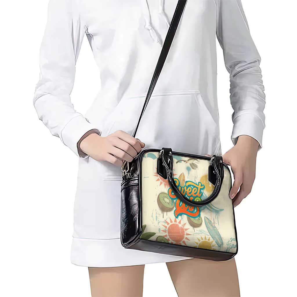 NZ Slang Sweet As Kiwi Shaka Sign Shoulder Handbag New Zealand Surfboards Sun and Tropical Beach Retro TS04 - Polynesian Pride