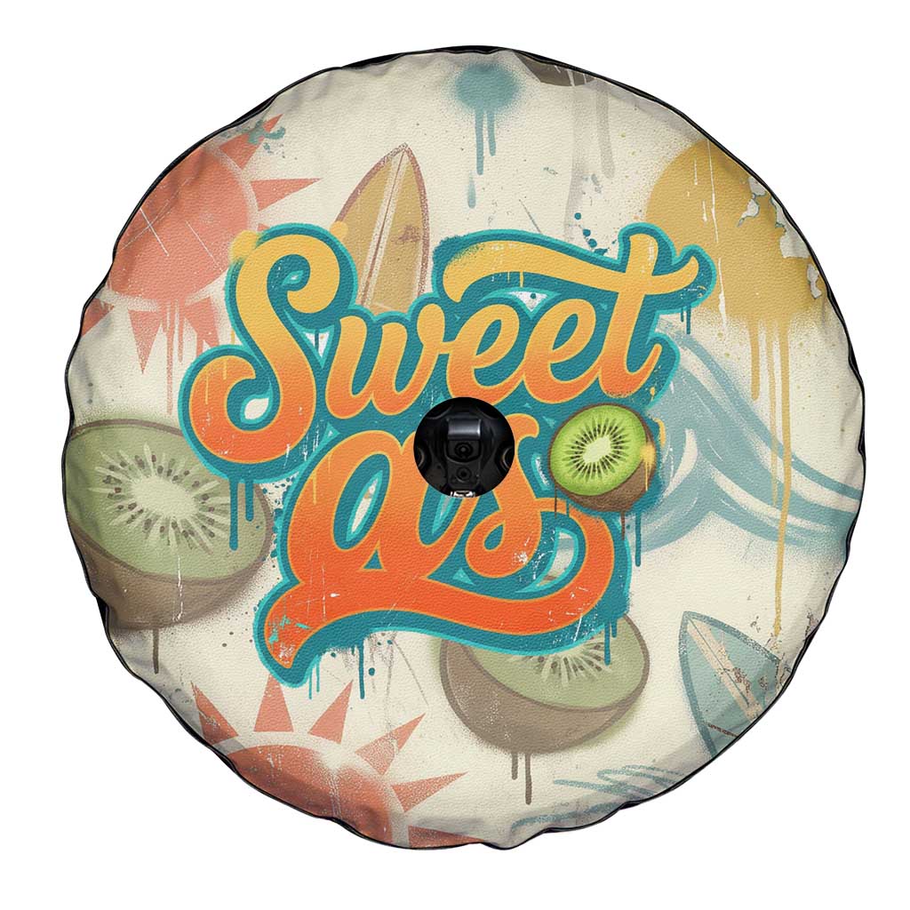 NZ Slang Sweet As Kiwi Shaka Sign Spare Tire Cover New Zealand Surfboards Sun and Tropical Beach Retro TS04 - Polynesian Pride
