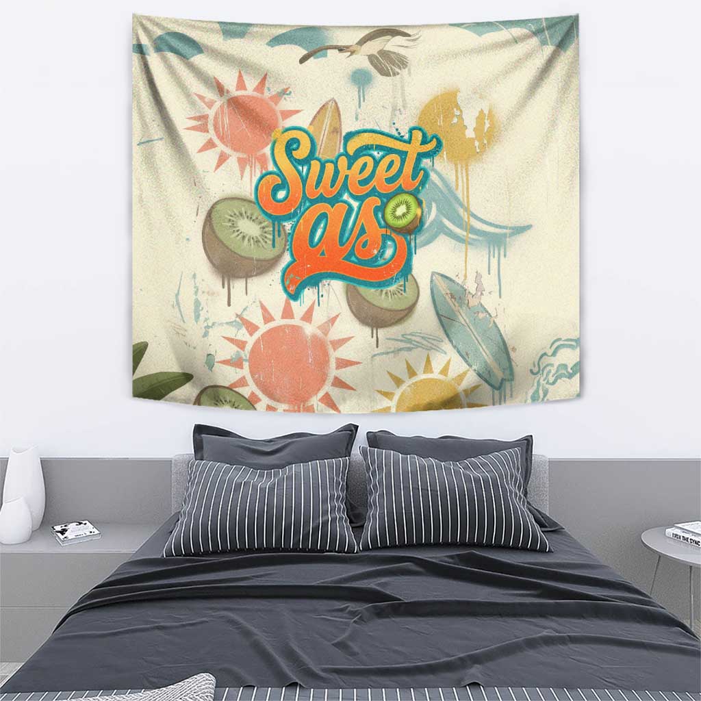 NZ Slang Sweet As Kiwi Shaka Sign Tapestry New Zealand Surfboards Sun and Tropical Beach Retro TS04 - Polynesian Pride