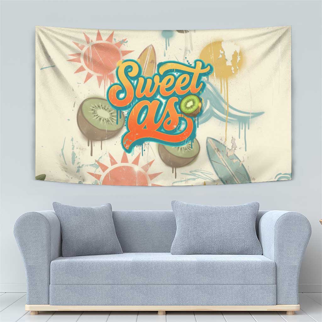 NZ Slang Sweet As Kiwi Shaka Sign Tapestry New Zealand Surfboards Sun and Tropical Beach Retro TS04 - Polynesian Pride