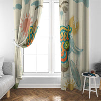 NZ Slang Sweet As Kiwi Shaka Sign Window Curtain New Zealand Surfboards Sun and Tropical Beach Retro TS04 - Polynesian Pride