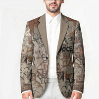 Choice Bro Graffiti Handshake Blazer New Zealand Slang Fern Brick Wall and Urban Street Art