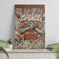 Choice Bro Graffiti Handshake Canvas Wall Art New Zealand Slang Fern Brick Wall and Urban Street Art TS04 - Polynesian Pride