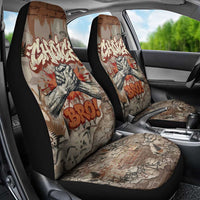 Choice Bro Graffiti Handshake Car Seat Cover New Zealand Slang Fern Brick Wall and Urban Street Art TS04 - Polynesian Pride