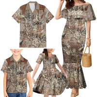 Choice Bro Graffiti Handshake Family Matching Mermaid Dress and Hawaiian Shirt New Zealand Slang Fern Brick Wall and Urban Street Art TS04 - Polynesian Pride