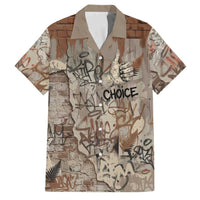 Choice Bro Graffiti Handshake Family Matching Puletasi and Hawaiian Shirt New Zealand Slang Fern Brick Wall and Urban Street Art TS04 Dad's Shirt - Short Sleeve Multicolor - Polynesian Pride