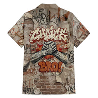 Choice Bro Graffiti Handshake Family Matching Puletasi and Hawaiian Shirt New Zealand Slang Fern Brick Wall and Urban Street Art TS04 - Polynesian Pride