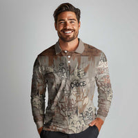 Choice Bro Graffiti Handshake Long Sleeve Polo Shirt New Zealand Slang Fern Brick Wall and Urban Street Art TS04 - Polynesian Pride