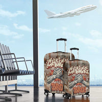 Choice Bro Graffiti Handshake Luggage Cover New Zealand Slang Fern Brick Wall and Urban Street Art TS04 - Polynesian Pride