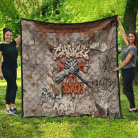 Choice Bro Graffiti Handshake Quilt New Zealand Slang Fern Brick Wall and Urban Street Art TS04 - Polynesian Pride