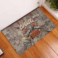 Choice Bro Graffiti Handshake Rubber Doormat New Zealand Slang Fern Brick Wall and Urban Street Art TS04 - Polynesian Pride