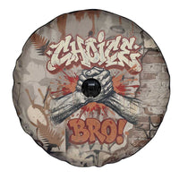 Choice Bro Graffiti Handshake Spare Tire Cover New Zealand Slang Fern Brick Wall and Urban Street Art TS04 - Polynesian Pride
