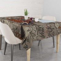 Choice Bro Graffiti Handshake Tablecloth New Zealand Slang Fern Brick Wall and Urban Street Art