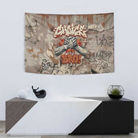 Choice Bro Graffiti Handshake Tapestry New Zealand Slang Fern Brick Wall and Urban Street Art TS04 - Polynesian Pride