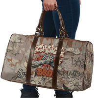 Choice Bro Graffiti Handshake Travel Bag New Zealand Slang Fern Brick Wall and Urban Street Art TS04 - Polynesian Pride